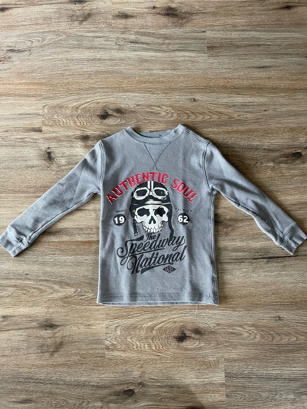Gray Faded Glory Authentic Soul Kids Long Sleeve Shirt Size XS 4-5